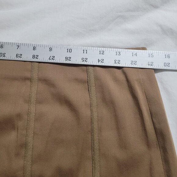 D. Terrell Ltd. Skirt Pleated Brown Casual Skirt 4 Vintage Studded Side Zip - Picture 4 of 5